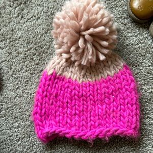 Free people Pom hat color block